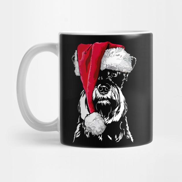 Funny Miniature Schnauzer Santa Christmas dog mom by wilsigns